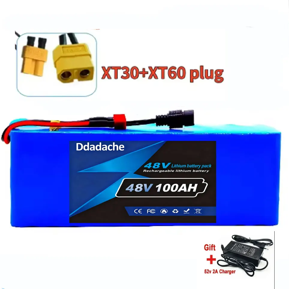 ✅ Nieuwe 13S3P 48v 100Ah Lithium Ion Batterij 48v 100000mah 1000w voor 54.6v Elektrische Krachtige Batterij met BMSElektrische Fietsen - afbeelding 1