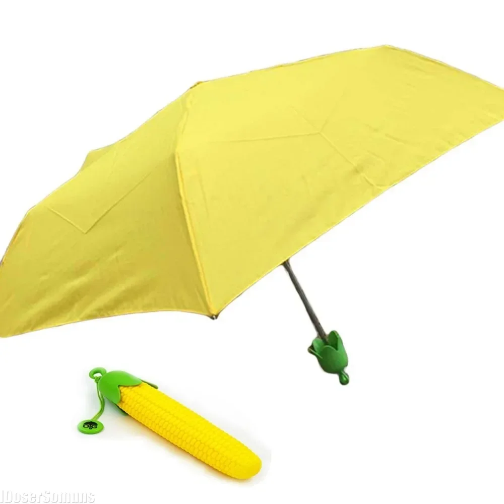 Waterproof UV Protection Creative Vegetable Folding Umbrella Eggplant Carrots Corns Umbrella Sunshade Rain Gear for Kid Gifts