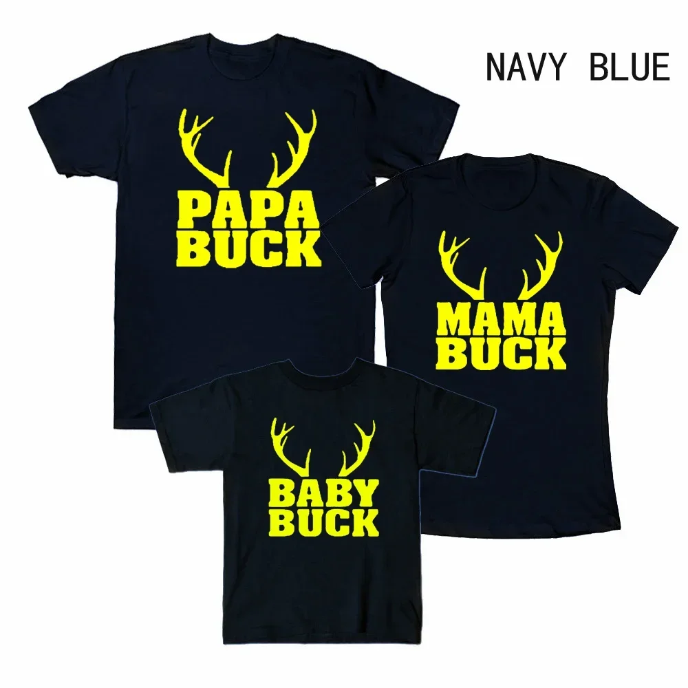 

Papa Buck Mama Buck Baby Customized Family Matching Outfits Buck Family T-Shirt