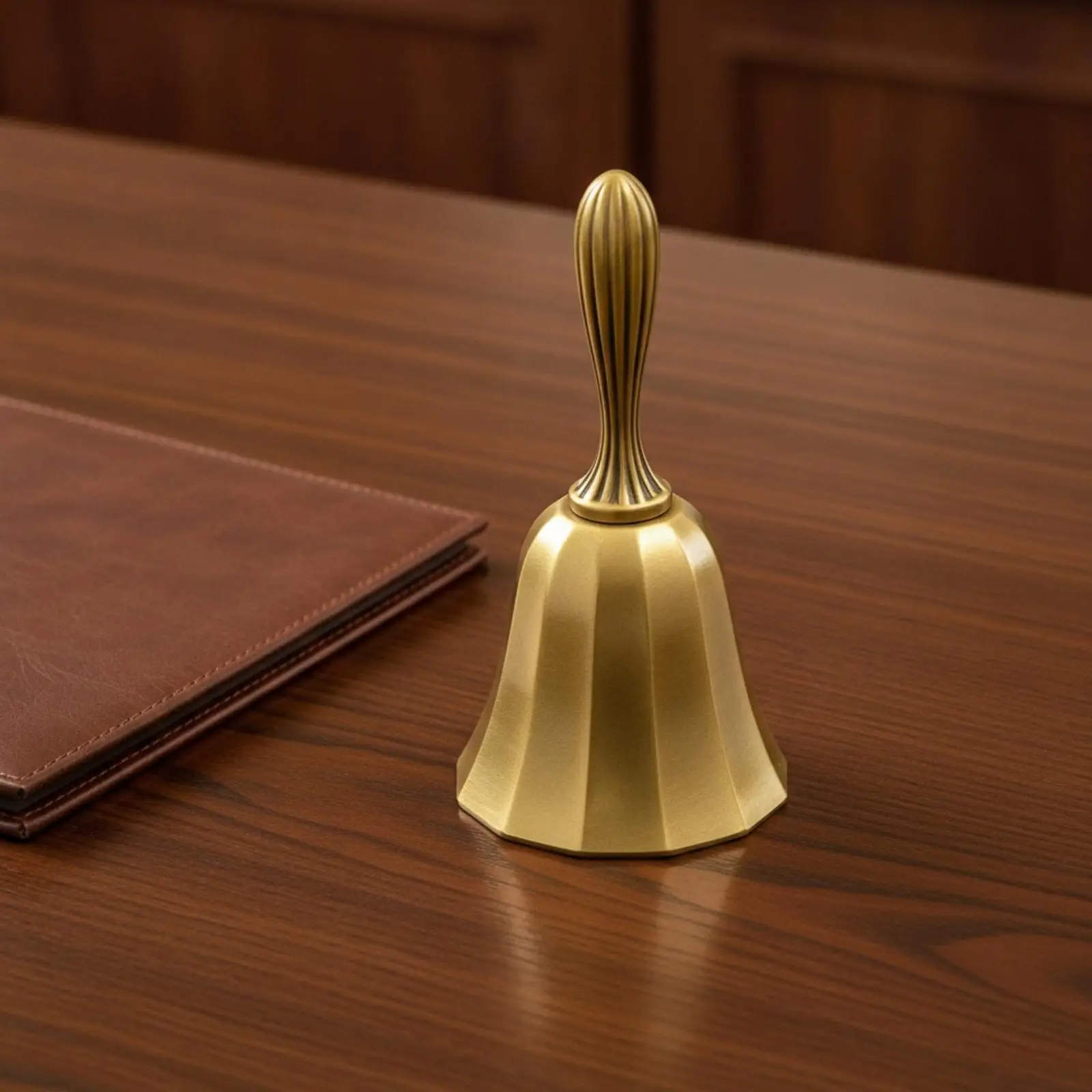 Large Metal Bells Style Retro Service Bell with Wooden Handle for Classroom Teacher Gift