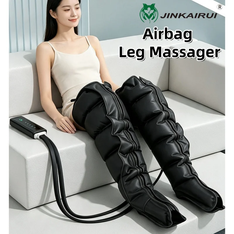 6‑Airbag Air‑Compression Leg Massager Left & Right Universal Kneading Squeeze Massage for Thigh Calf Foot Remote Control Gift view 6
