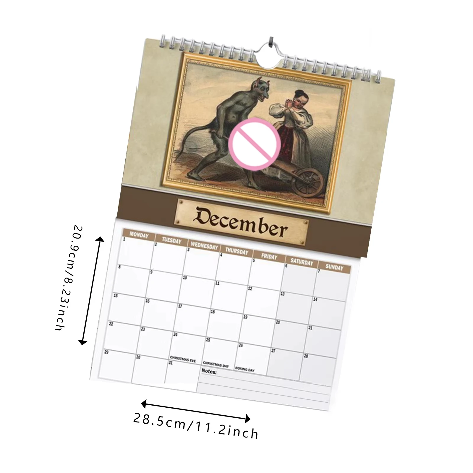 Medieval Dick Pics 2025 Calendar,Funny Rude Calendar Strange Wall Calendar Gag Gifts For History Enthusiasts Prankster