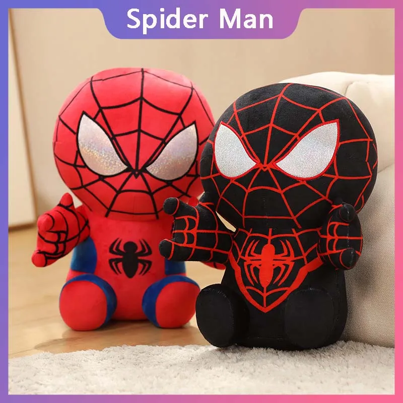 20cm Anime Spider Man Plush Doll Kawaii Cute Cartoon Red Black Stuffed Doll Home Room Decor Peluche Pillow Birthday Gift Kid
