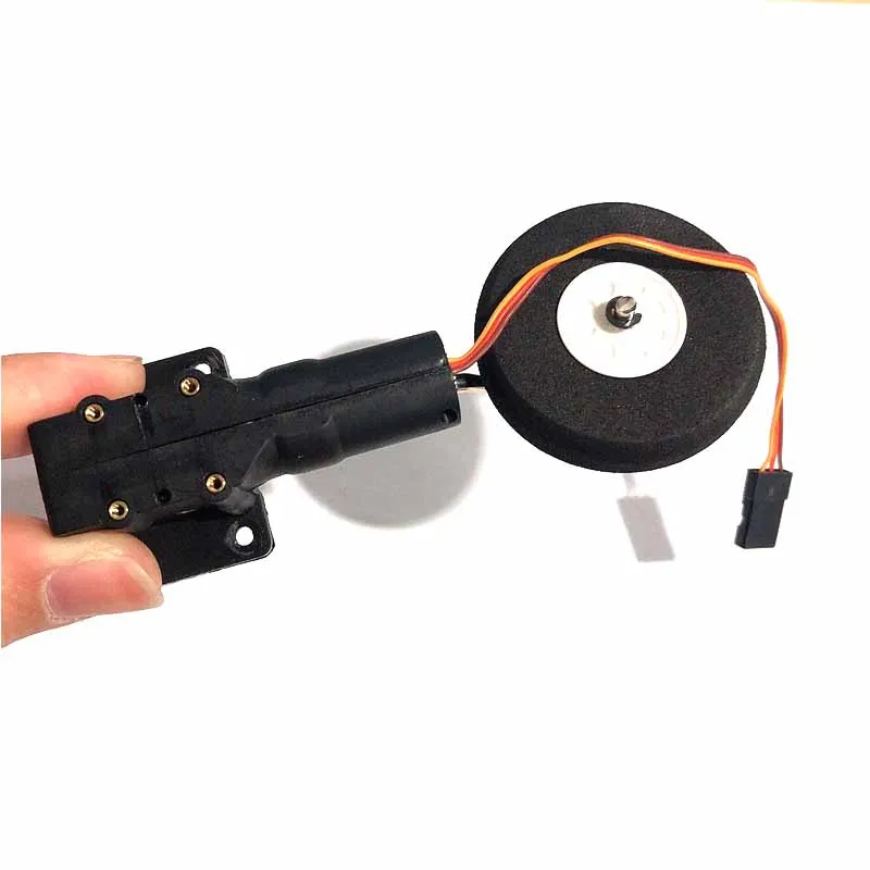57mm High 25g Servoless Retract Laterally Landing Gear With 40mm Wheel For RC FPV Fixed Wing Aircraft Metal Worm Undercarriage