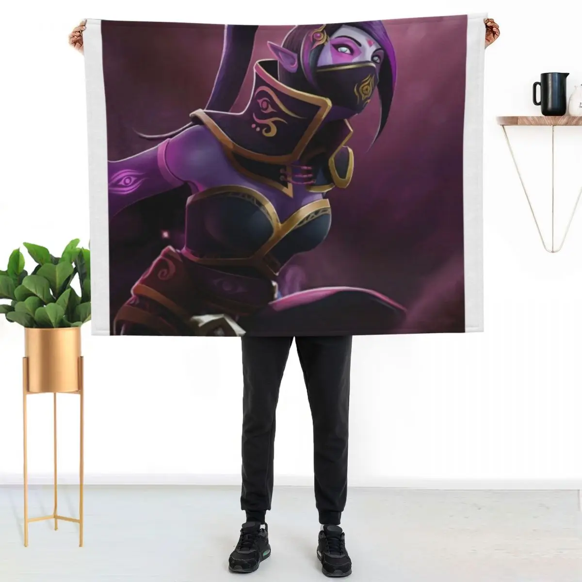 

Steam, dota2, Templar Assasins Throw Blanket Shaggy Furry Soft Blanket for Bedroom Living Room