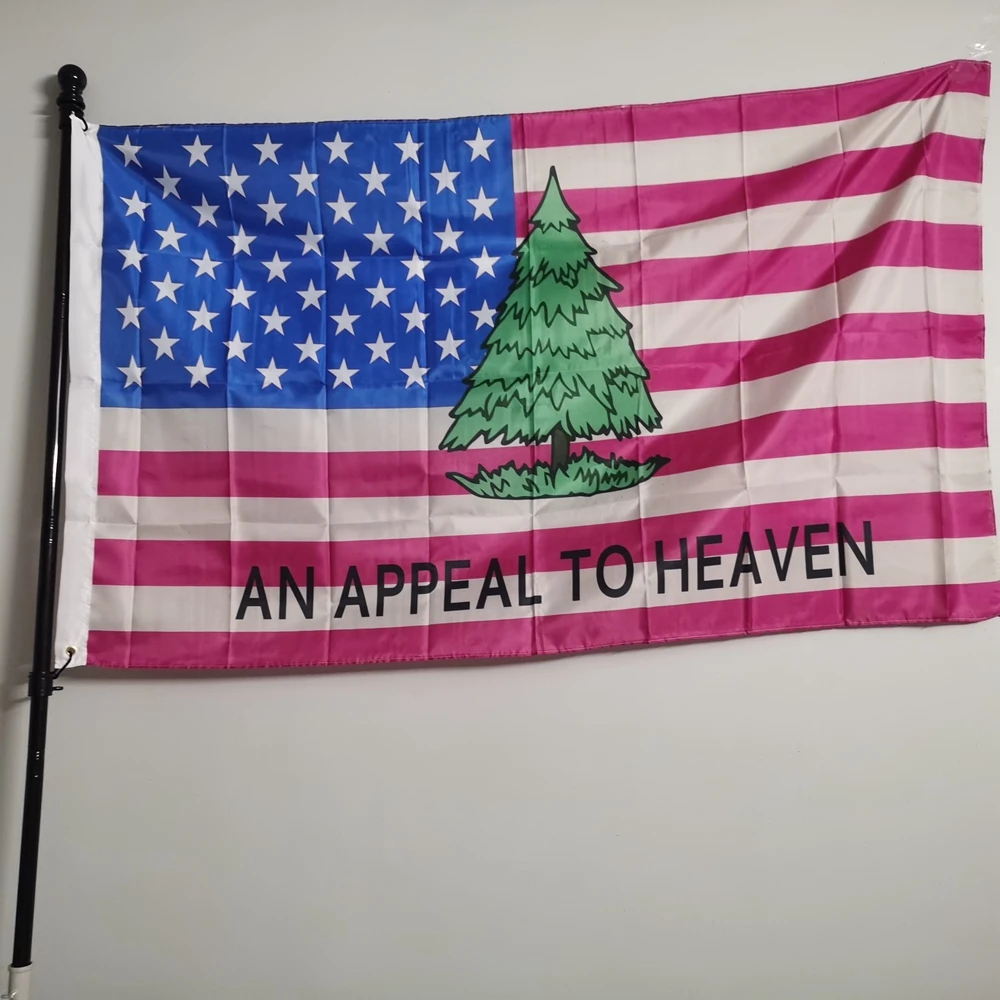 Vintage An Appeal To Heaven USA Flag 2x3ft 3x5ft Washington Cruisers Historical Patriotic Banner for Indoor Outdoor Decor