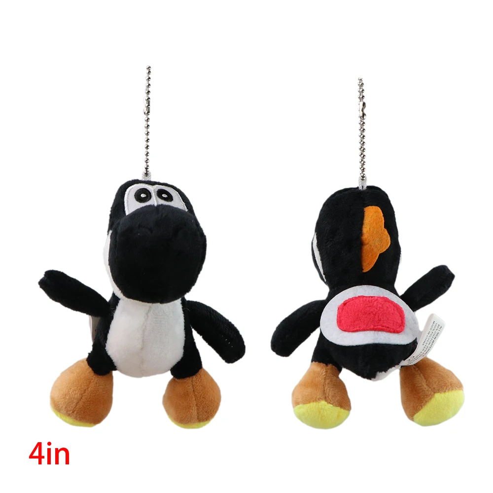 Yoshi Plüsch-Schlüsselanhänger Mehrfarbiger Niedlicher Dinosaurier Weicher Plüsch-Anhänger Mini-Rucksack-Taschenanhänger Pilz-Cartoon-Schlüsselring Liebevolles Geschenk