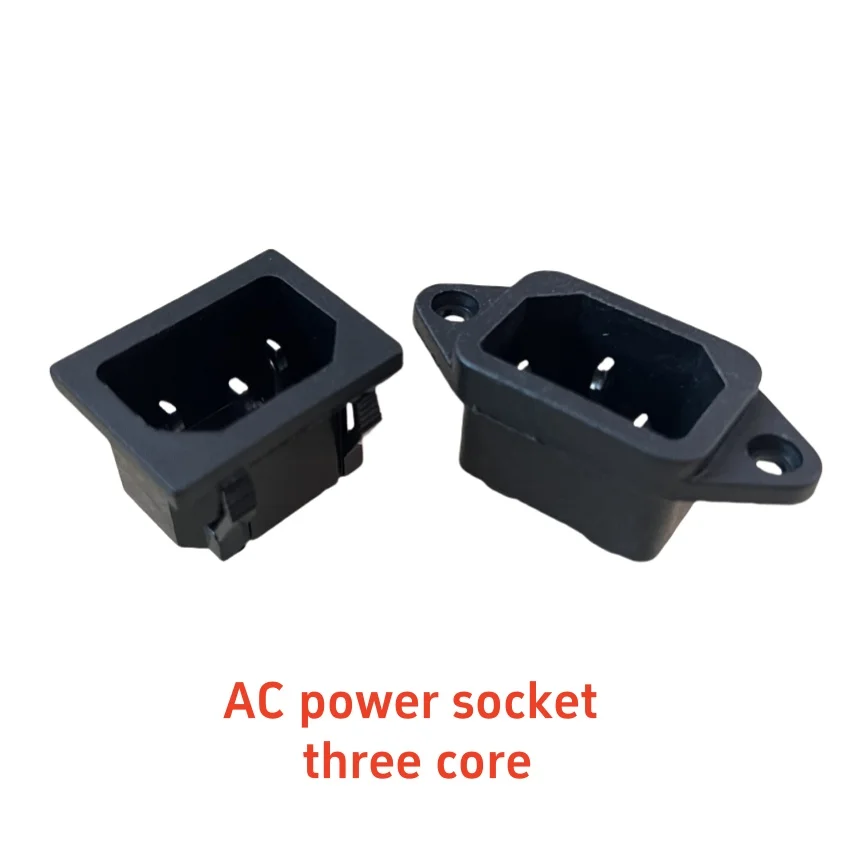 10PCS AC Power Socket C14 Inlet Power Plug Socket 3 Pin 10A 250V AC Connector Adapter Inlet for Power Amp Lifier Sound Wholesale