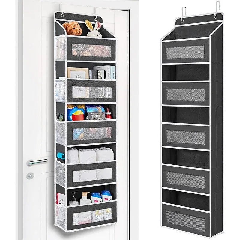 

Over the Door Organizer Storage 5 Shelf Hanging Door Organizer with 5 Large Capacity Pockets for Bedroom Bathroom 1pcs