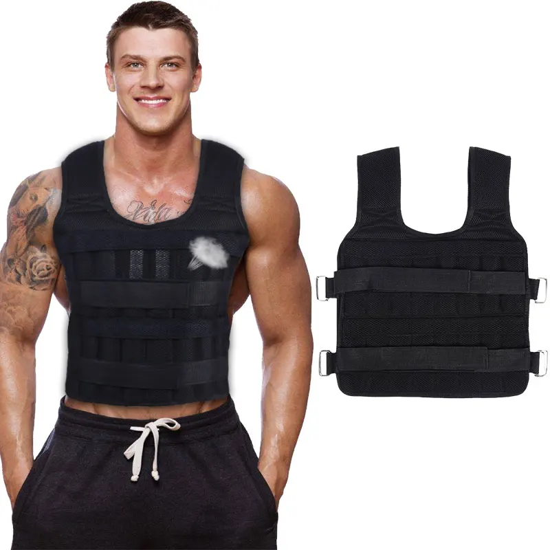 Hot! Fitness training weight-bearing vest running invisible lightweight adjustable steel plate vest sand proof suit 32 grid vest