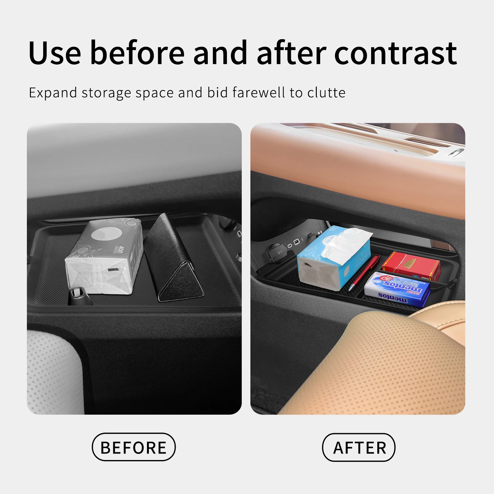 ل Leapmotor C10 2024 2025 وحدة التحكم المركزية صندوق تخزين سفلي اكسسوارات السيارات الداخلية صينية تخزين المنظم