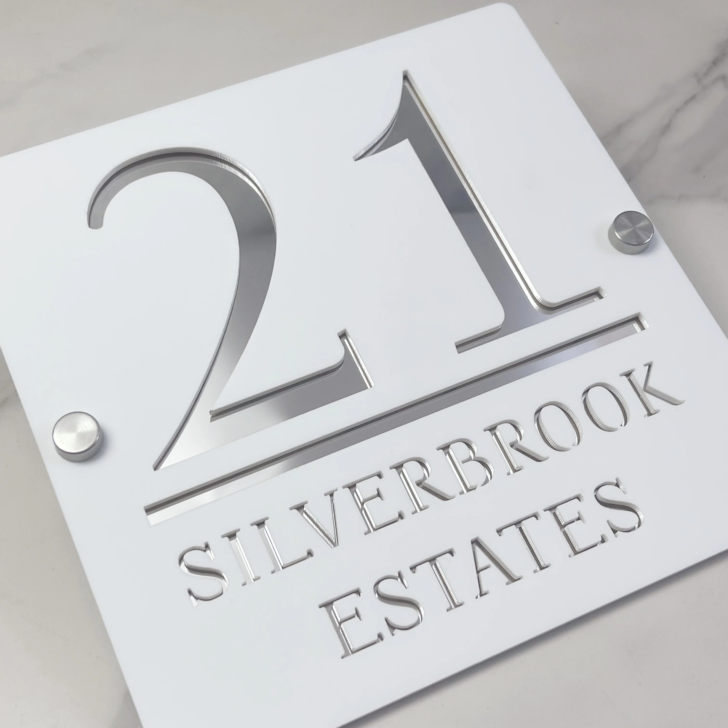 ป้ายบ้านอะคริลิกตัดด้วยเลเซอร์ส่วนบุคคล |   ป้ายหมายเลขประตูโมเดิร์นลอยน้ํา 3 มิติ |   ชื่อที่อยู่กลางแจ้งกันน้ําแบบกําหนดเองบ้าน