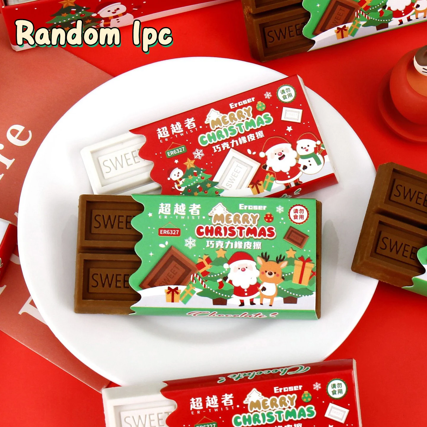 

Kawaii модный шоколадный ластик, студенческие канцелярские принадлежности, забавный ластик для рисования, креативные милые резиновые школьные принадлежности, рождественские подарки