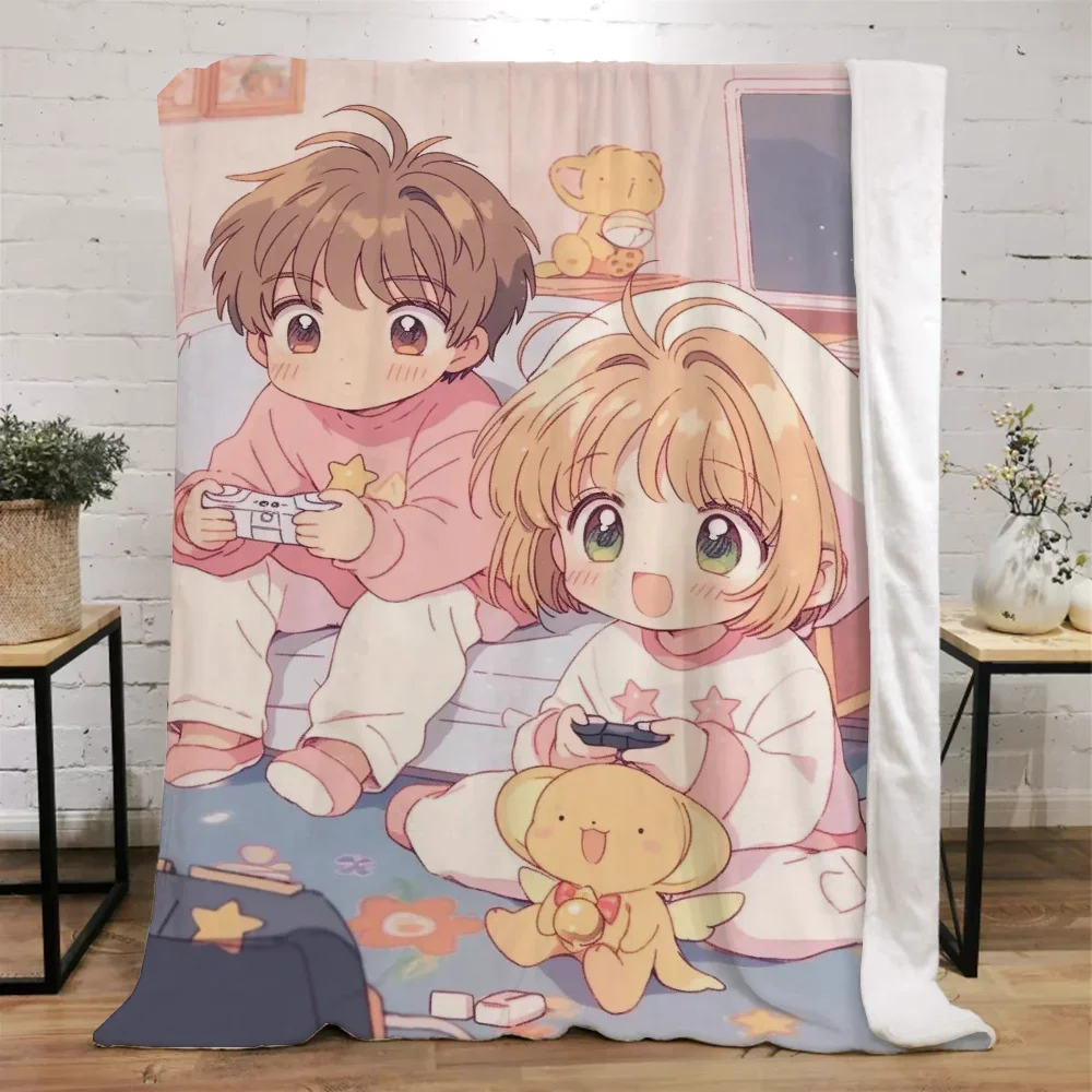 Cardcaptor Sakura telo mare coperta di design per divani coperte per divani King Size casa e decorazione Plaid lavorato a maglia copriletto