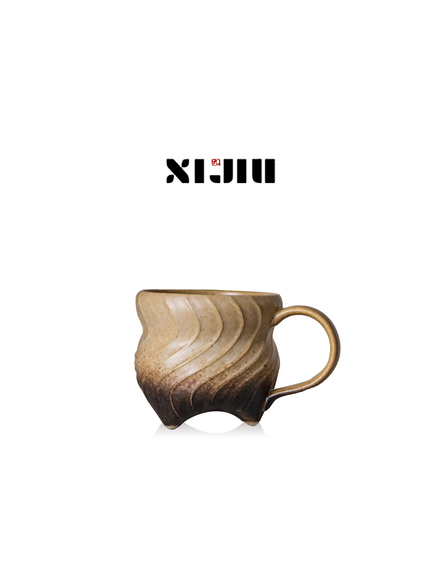 High Aesthetic Value Ceramic Unique Coffee Cup Water Cup Mugs Geometric Creative Cultural Mark Cup Japanese Style