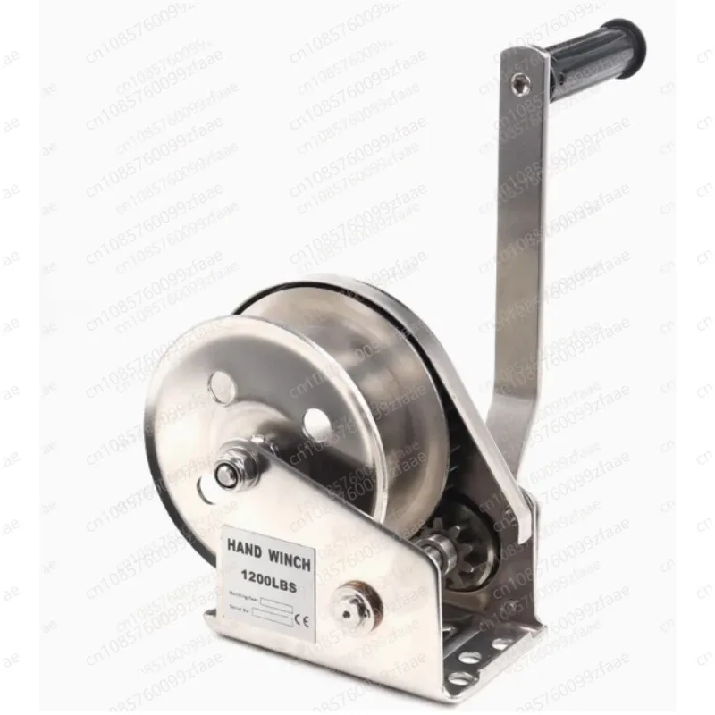 

Stainless Steel Manual Winch 1200lbs Hand Cranked Winch Hoist Bi-Directional Self-Locking Hoist Crane Lifting Hoist Carry Tool