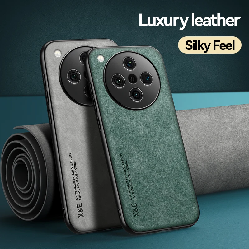 Retro Magnetic Suede Leather Case For OPPO Find X8 Pro FindX8 Pro 5G Shockproof Matte Silicone Soft Case Cover