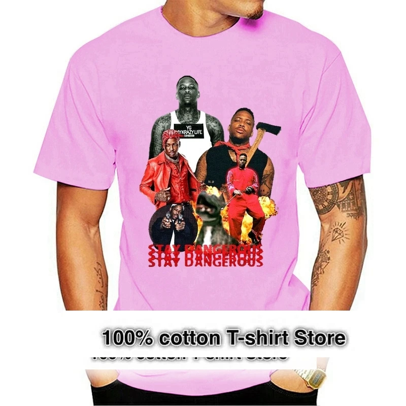 

Винтажная футболка в стиле ретро YG Stay Dangerous в стиле хип-хоп, размер S M L XL 2XL
