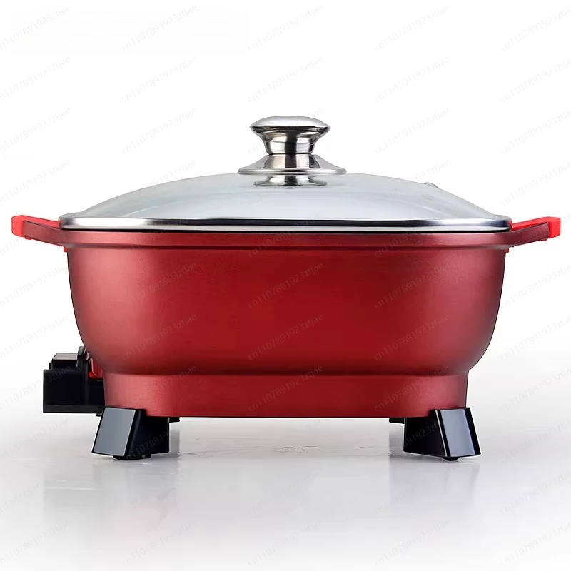 Multifunctional Small Electric Pot Square Household Electric Pot Frying, Cooking and Shabu Integrated pot