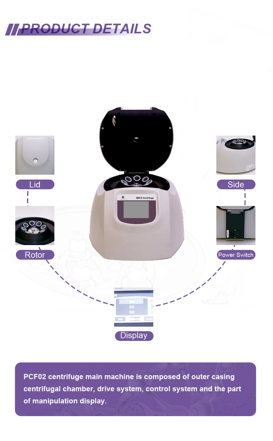 

High Quality Portable Low Speed Blo od Seperation P RP Therapy Centrifuge Machine for Laboratory