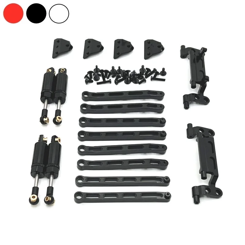 MN168 MN78 Metal Chassis Link Rod Pull Rod Mount Oil Shock Absorber Set 1/12 RC Car Upgrade Parts Accessories