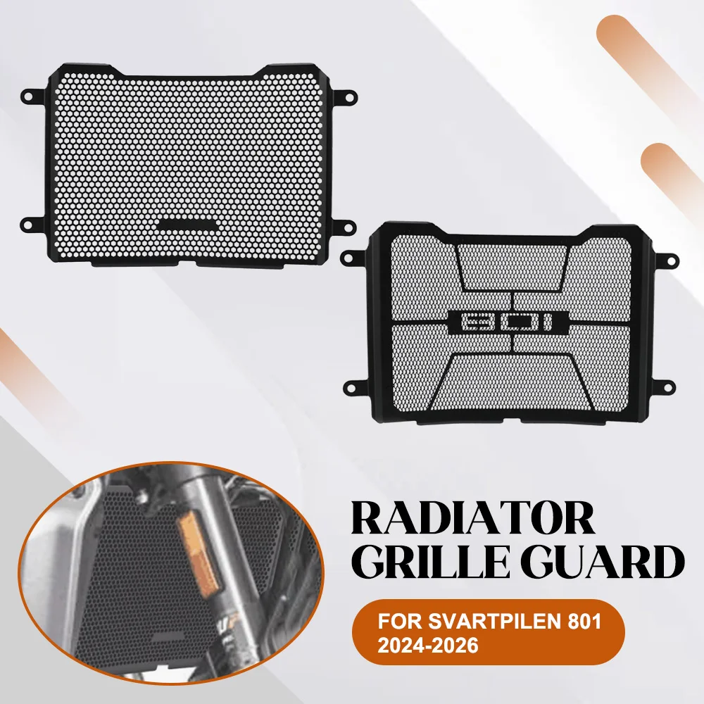 

For Husqvarna Svartpilen 801 2024-2025-2026 Motorcycle Accessories Radiator Grille Guard Protector Cooler Cover Protection Part