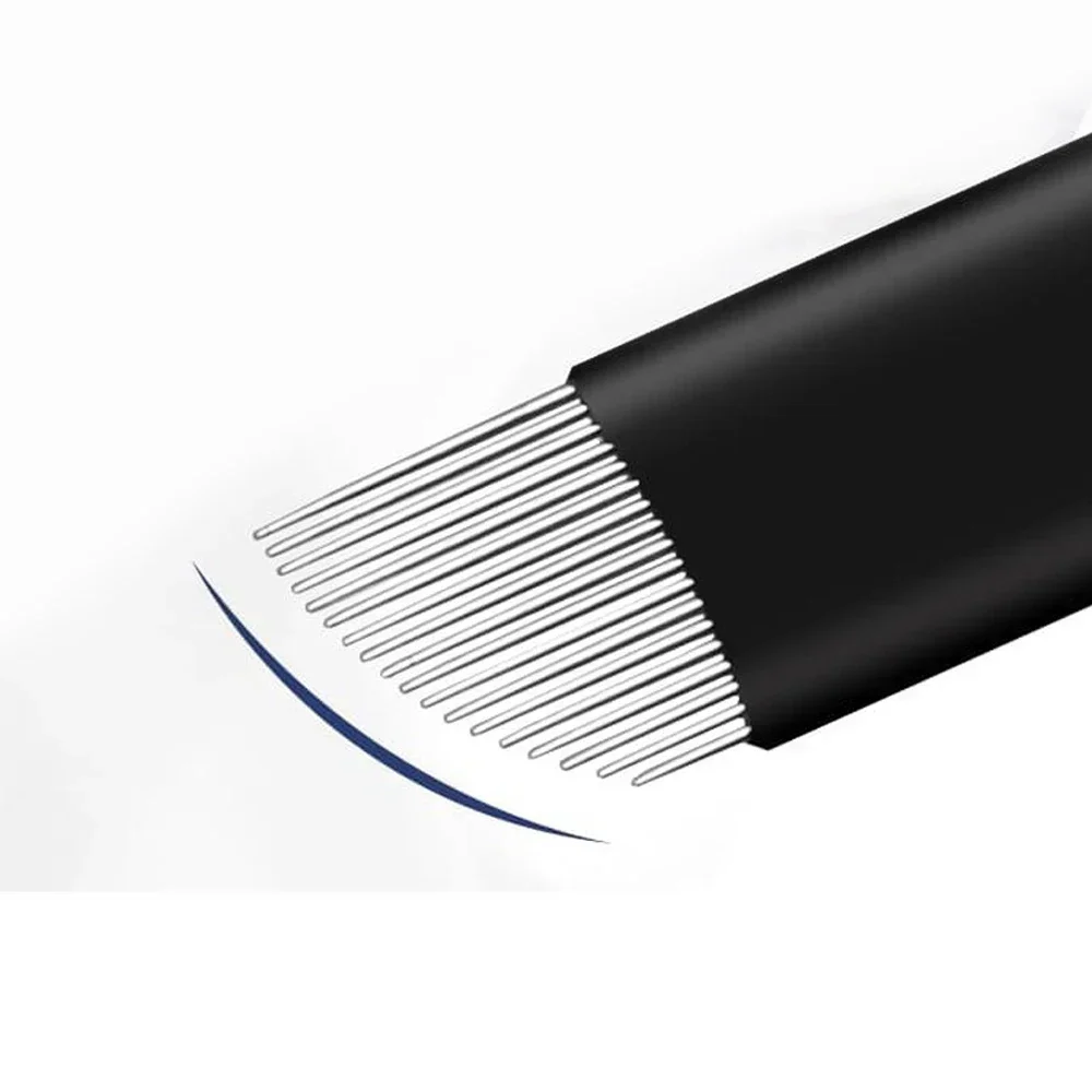 

50pcs/Box Black Nano Blades Thin 0.18mm Microblading Flex U Shape Tattoo Needles Permanent Makeup Eyebrow Manual Pen