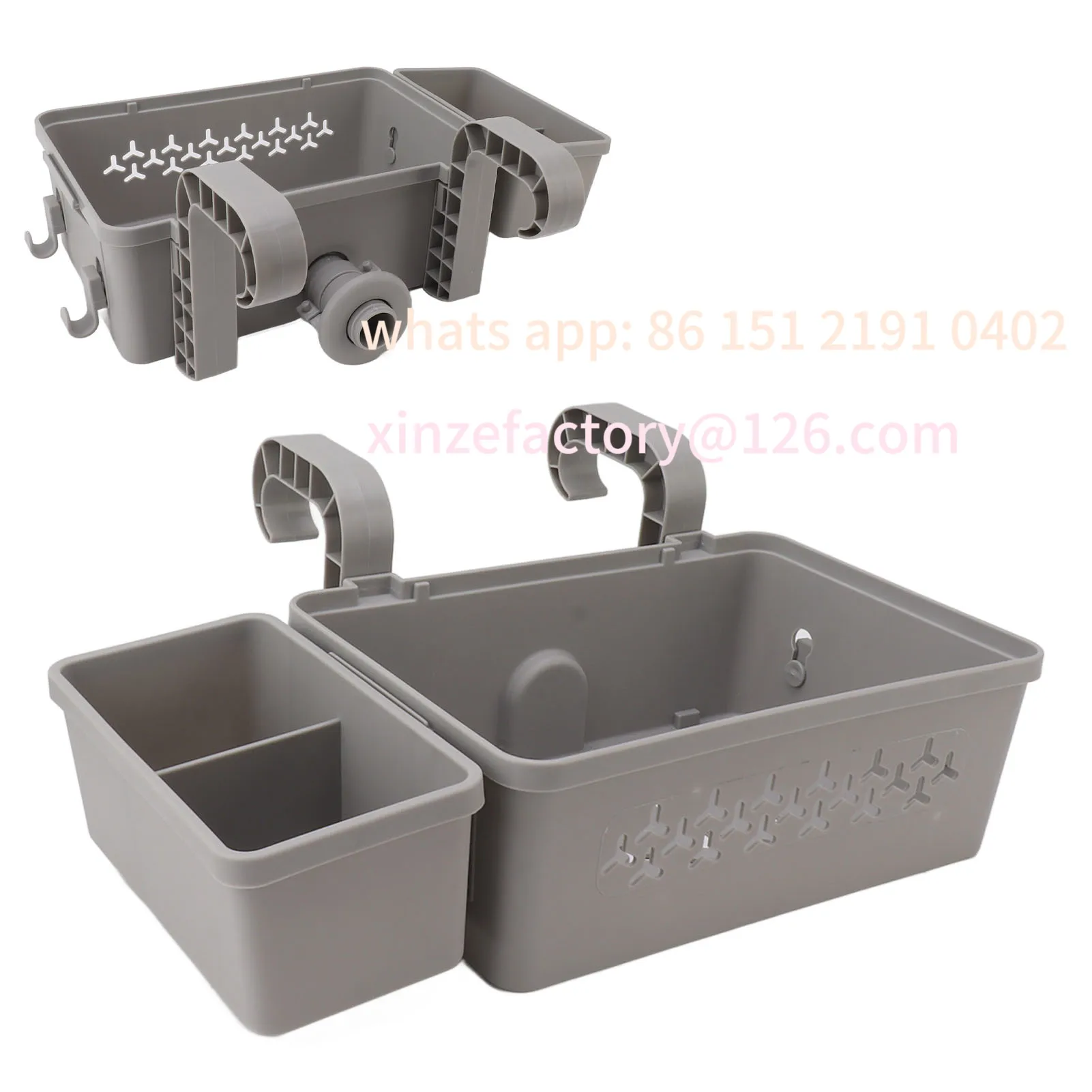 

Customizable Pool Storage Basket Poolside Storage Basket Swimming Side Containers Basket with Cup Holder