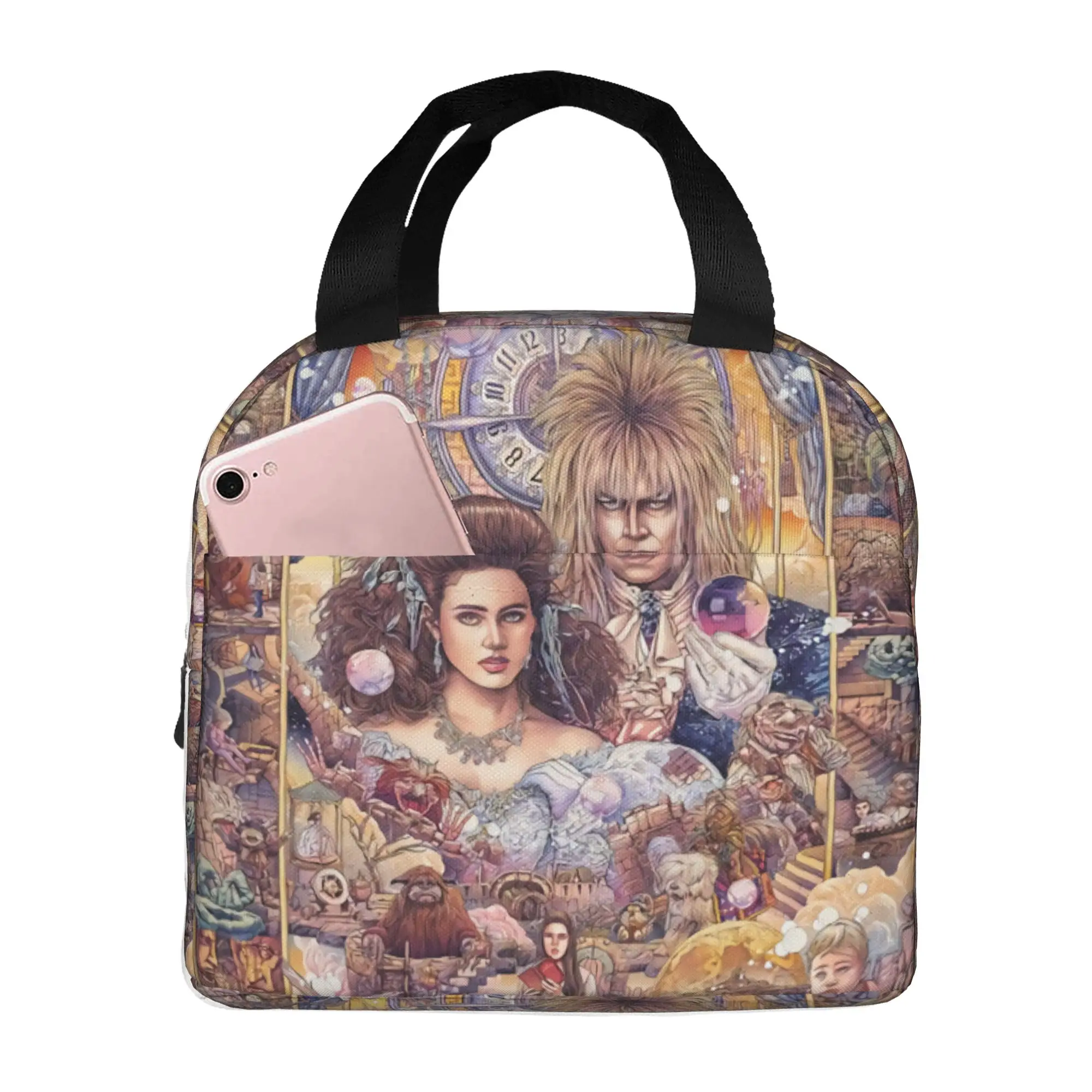 Kawaii Fantasy Film L-Labyrinths Pencil Case for Large Storage Jareth The Goblin King Movie Pencil Pouch School Accessories
