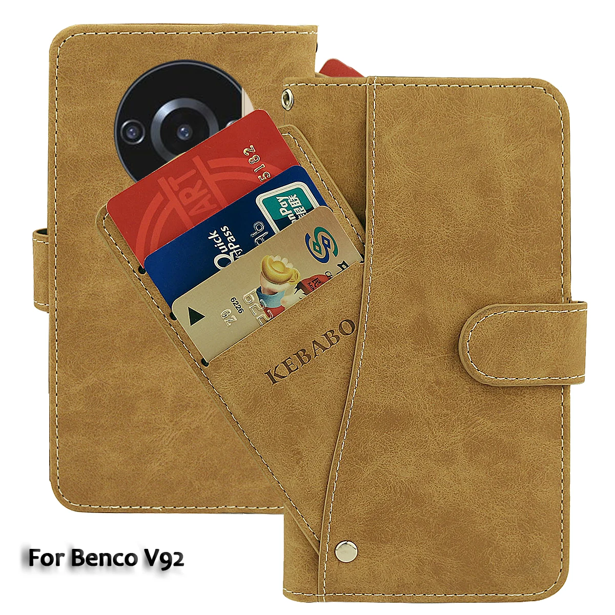 Vintage Leder Brieftasche Benco V92 Fall Flip Luxus Karte Slots Rutschfeste Abdeckung Telefon Schutzhüllen Taschen
