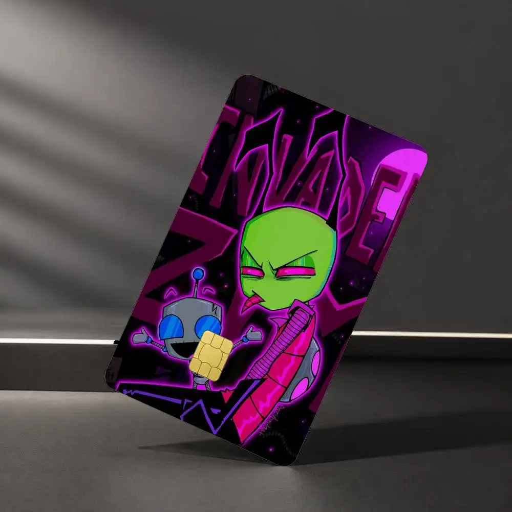 Madness-s Invader Zim Gir-ES Sticker Film Tape Skin for Credit Card Debit Card Waterproof Stickers