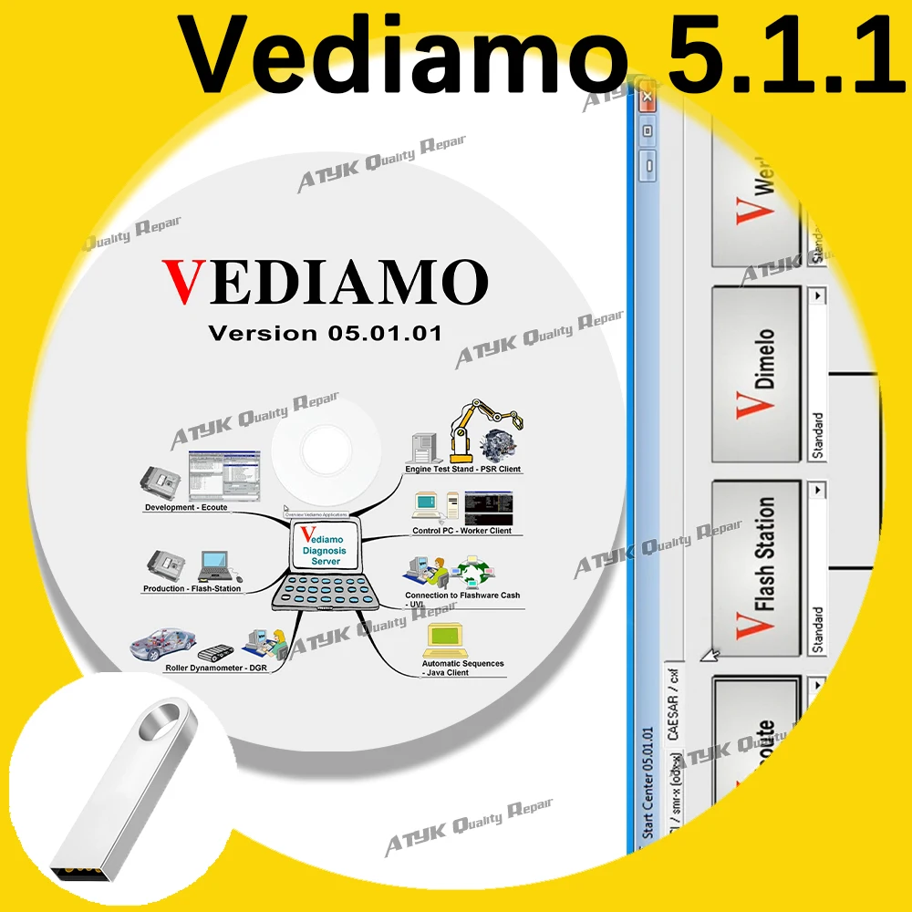 Vediamo 5.1.1 car tools mechanics profesional Diagnostic software Auto Repair automotive tools Code reader autool Program New