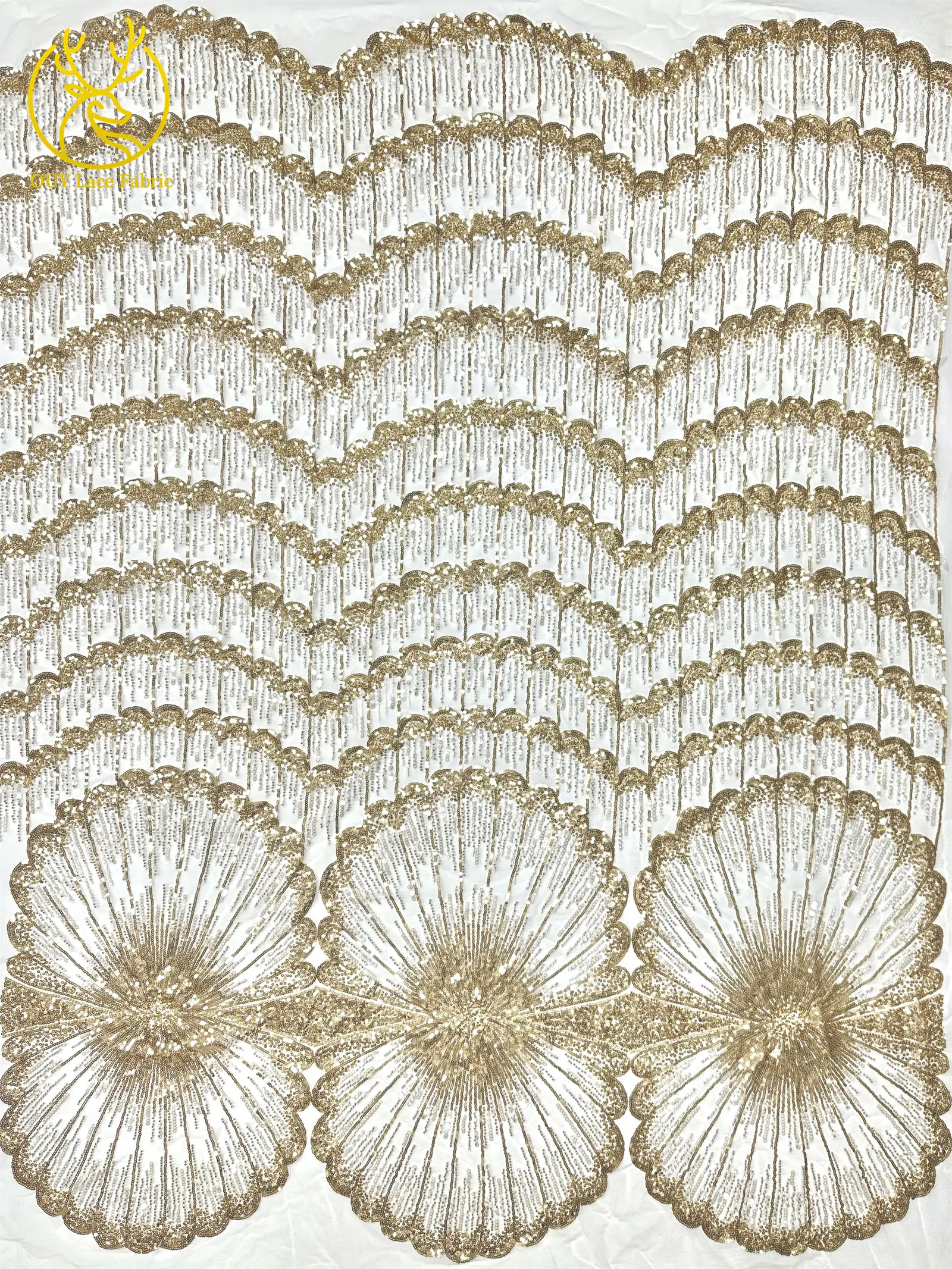 Tela de encaje africana de lujo Royal Luxury 2026, encaje nigeriano de alta gama con lentejuelas y cuentas, encaje francés de tul para mujer, para coser vestidos de fiesta y graduación.