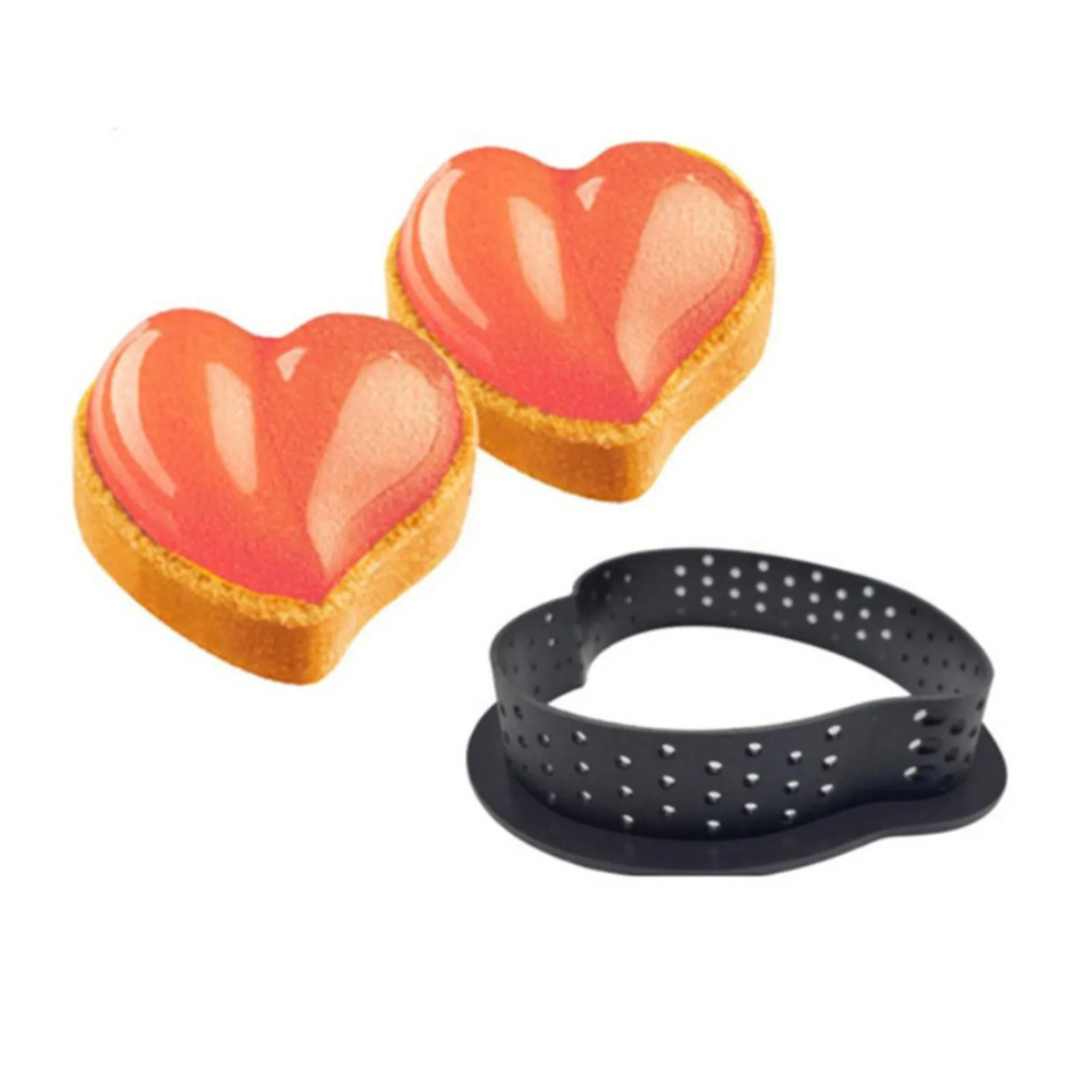 1pcs Diy Tart Ring Perforated Cake Mold Round Mousse Circle Ring French Dessert Bakeware Cutter Pastry Decorating Tools