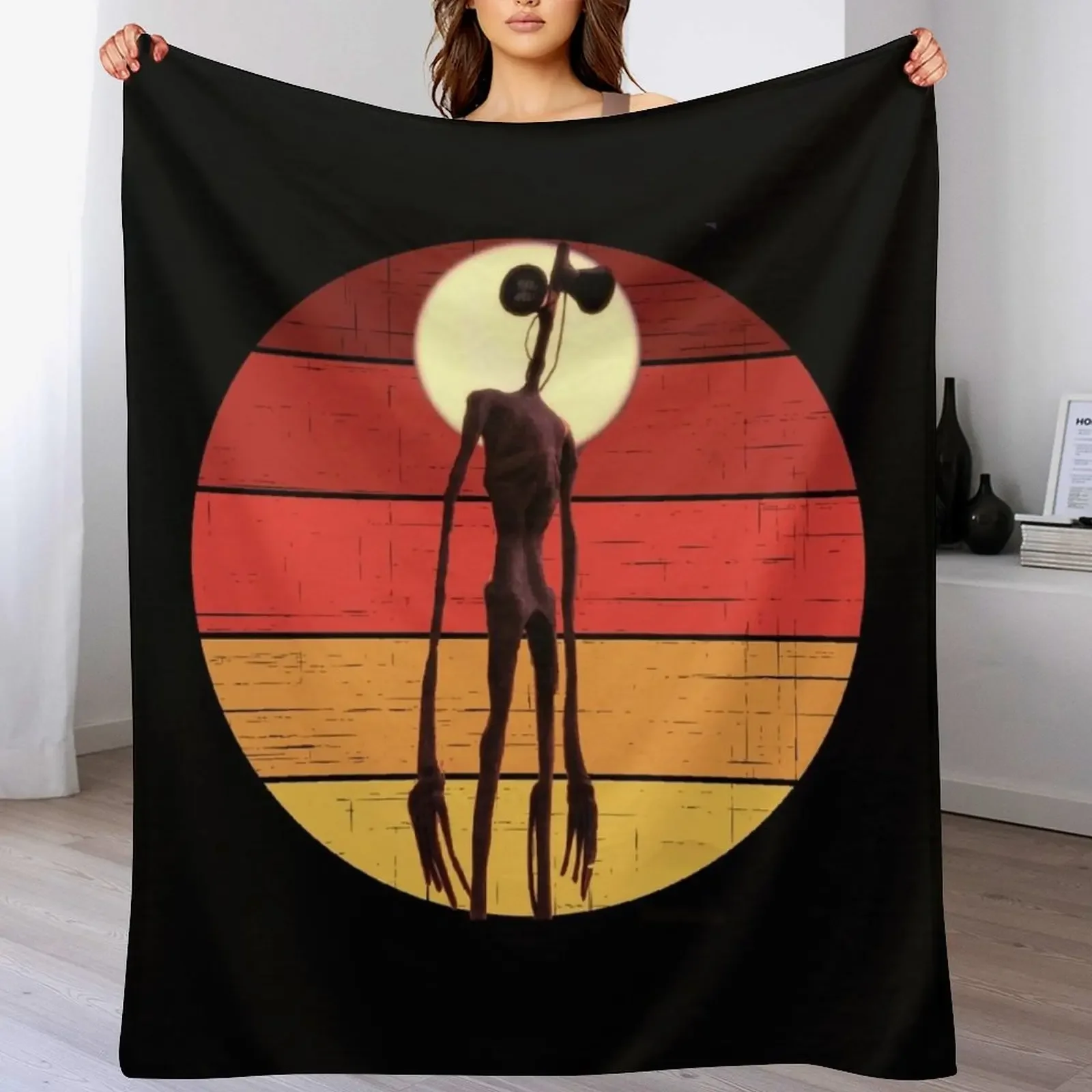 

siren head Throw Blanket Retros Hairy Luxury Thicken sofa bed Blankets