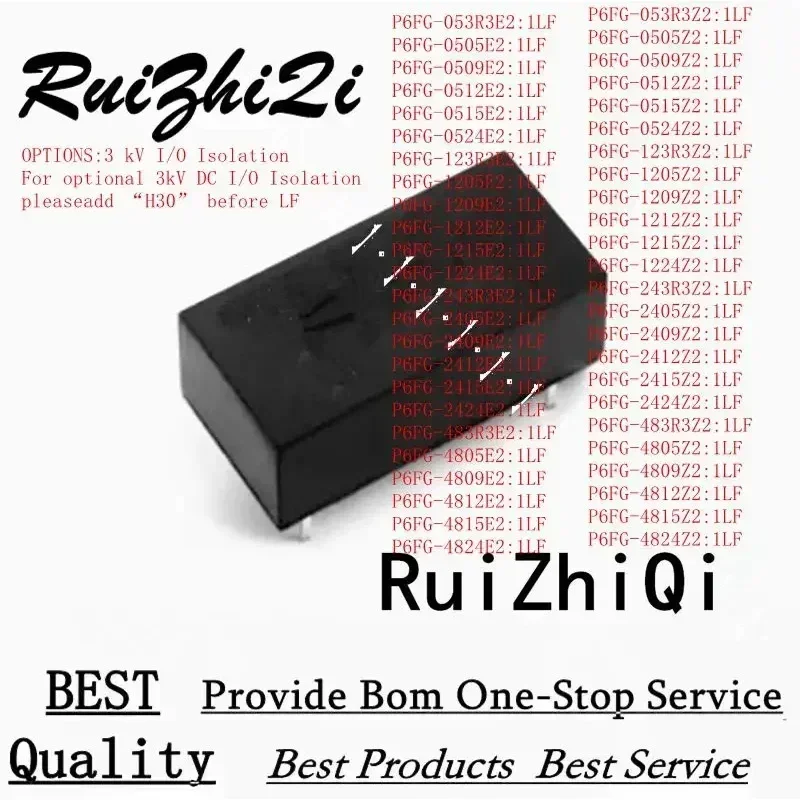 10PCS/LOT P6FG- P6FG 053R3 0505 0509 0512 0515 0524 123R3 1205 1209 1212 1215 1224 E2:1LF Z2:1LF 2:1 E2:1H30LF Z2:1H30LF POWER