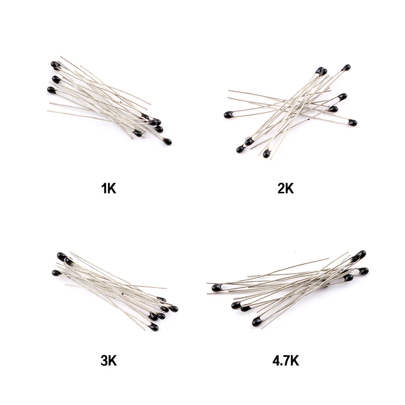 100 pz NTC termistore resistore termico Kit NTC-MF52AT resistori Set 1K 2K 3K 4.7K 5K 10K 20K 47K 50K 100K 5% 3950B