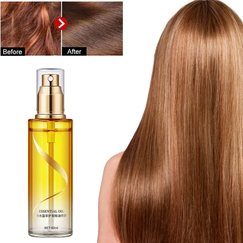 80ml Fragrance Hair Care Essential Oil Spray Repair Scalp Hair Nursing Treatment Damaged Nourishment Hair Oil Oil Frizz Smo C9S0