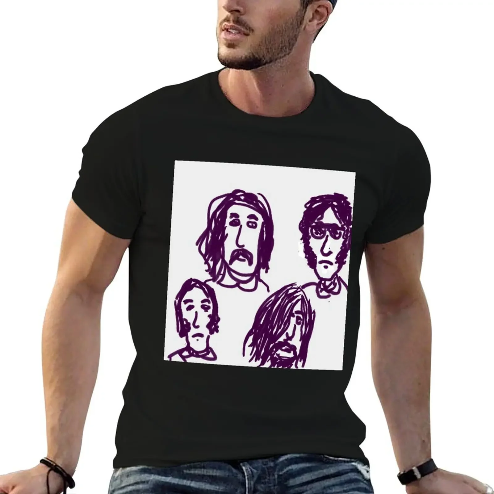 CSNY Crosby, Stills, Nash & Young DRAWING DAY T-Shirt Short sleeve tee quick drying plus size clothes t shirts for men pack