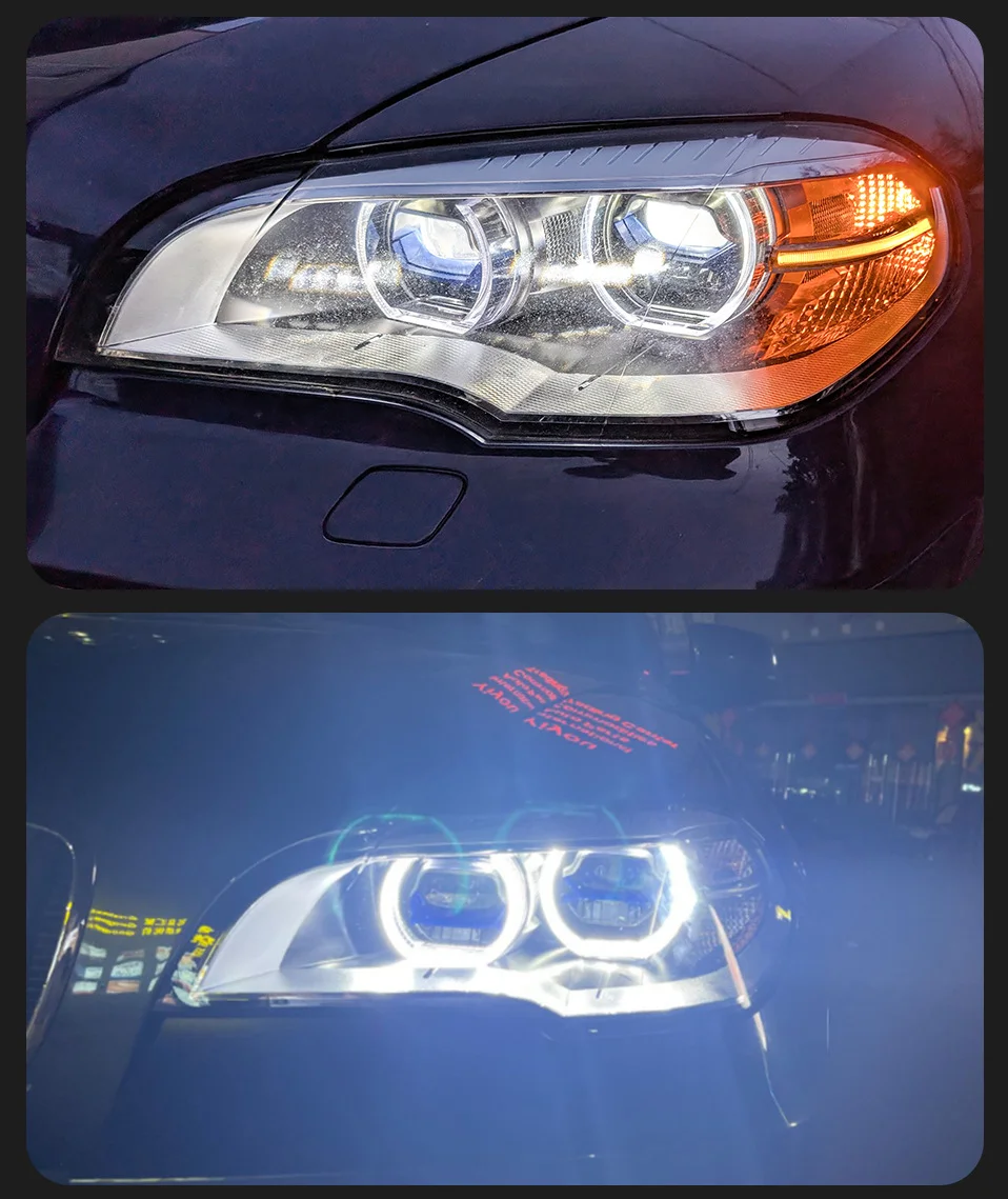 Für 2007–2013 BMW X5 Scheinwerferbaugruppe E70 Modell, neue Angel-Eye-Tagfahrlichter und LED-Scheinwerfer