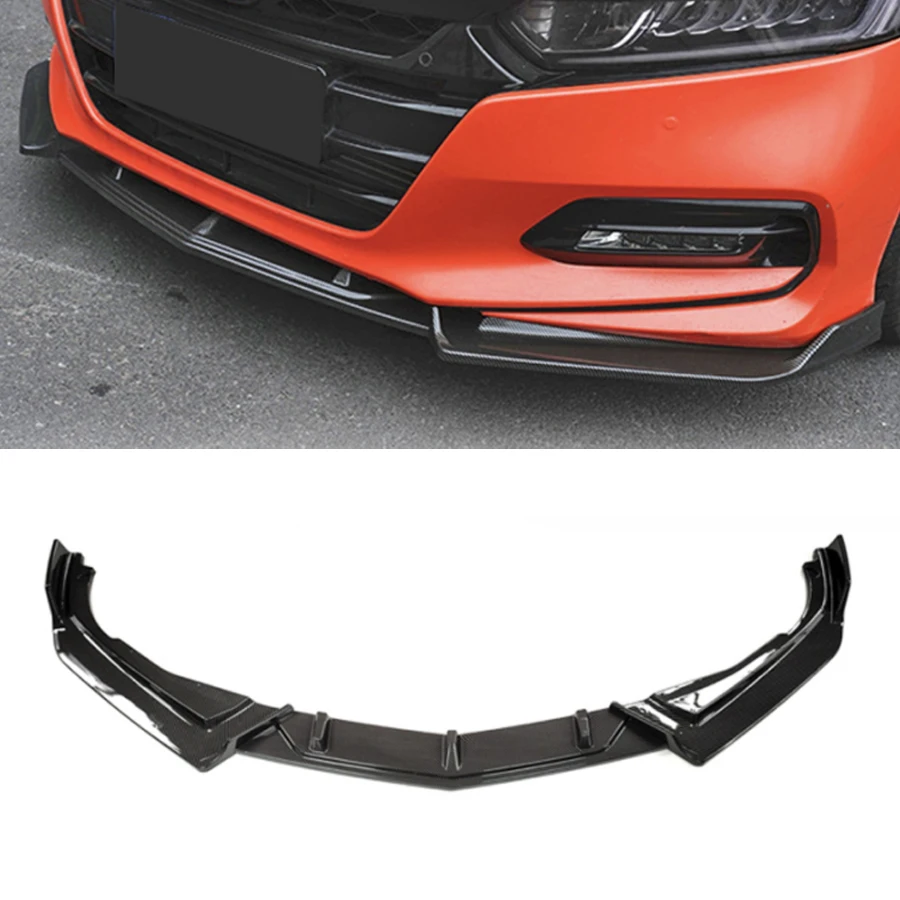 Front Bumper Spoiler Lip Lower Body Kit Diffuser Splitter Tuning Guard For Honda Accord 10th Generation 2018 2019 2020 2021 ABS