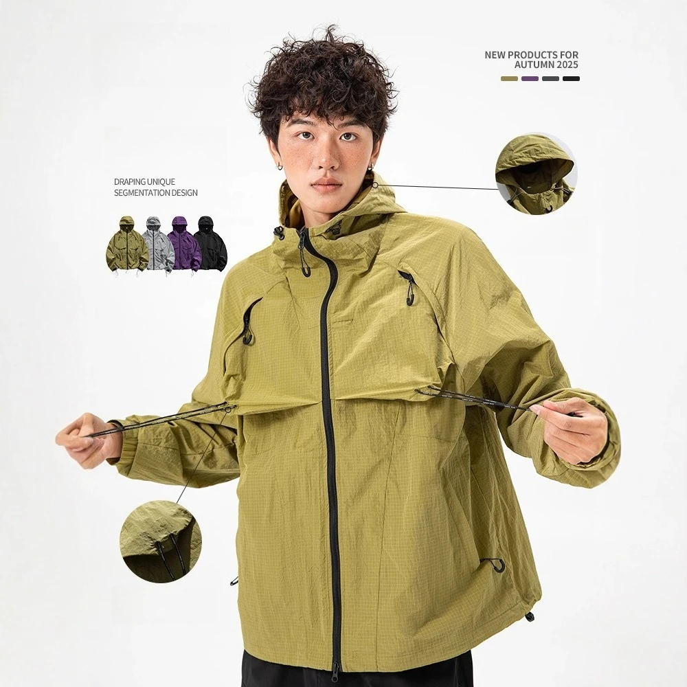 Lightweight Outdoor Jacket:Water-Resistant,  Abrasion-Resistant & Skin-Friendly, Relaxed Fit for Hiking, Daily Adventures Unisex
