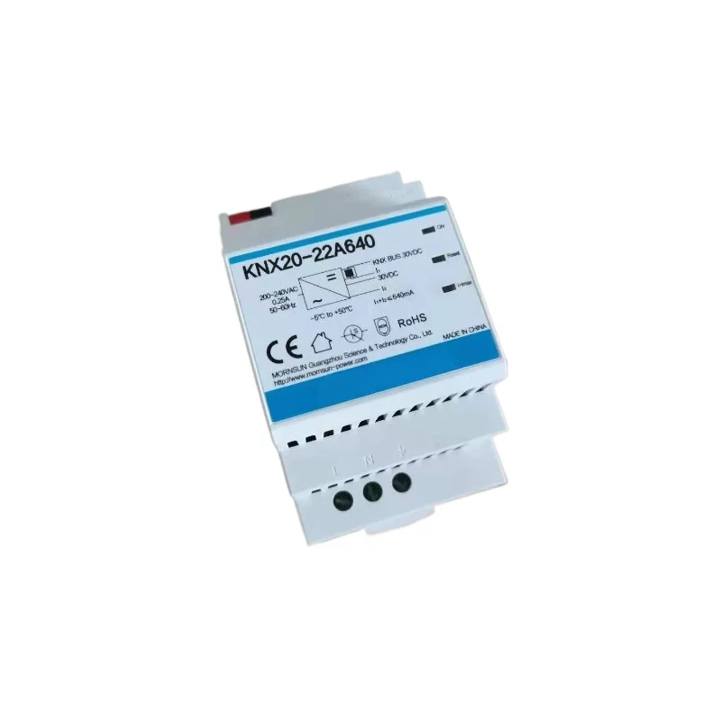 KNX20-22A640 AC-DC KNX Bus Power Supply 19.2W 30V 640mA Isolated 4KV