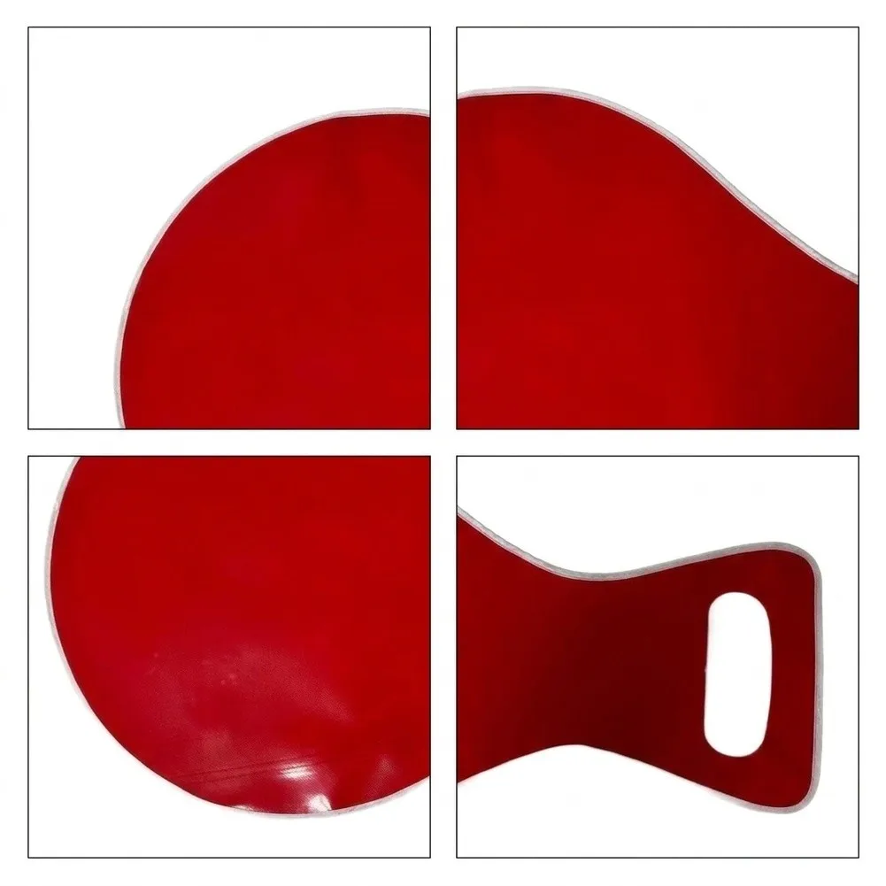 Foldable Snow Sled with Handle for Winter Outdoor Use - Lightweight 78 x 48 cm Red Fabric Sled Portable and Compact