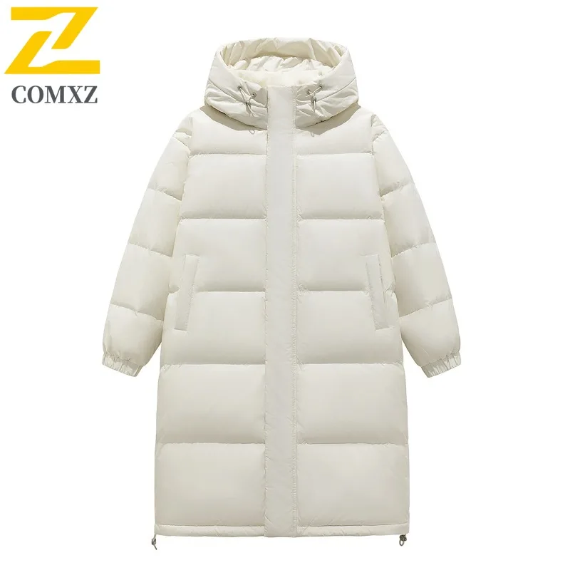 COMXZ Luxury Men Down Jacket New Trendy Stand Collar Business Casual Ultra Light Down Coat Leisure Travel Windproof Winter Parka