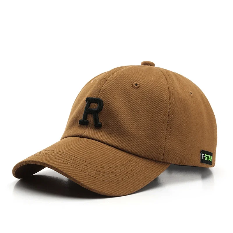 Men's Hat Kpop R Letter Embroidery Baseball Cap Women's Hat Dad Hats Men's Winter Corduroy Cap Invisible Cap Male Peaked Cap