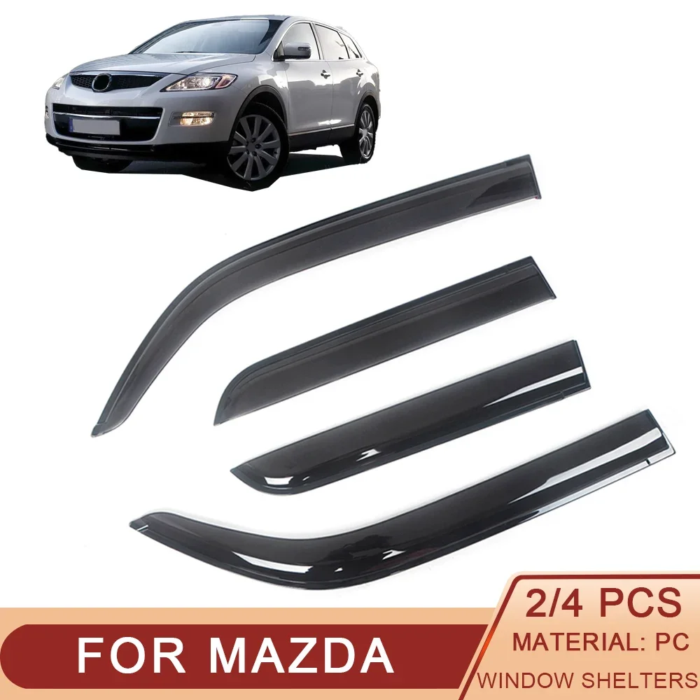 

For Mazda CX-7 CX-9 RX-8 TRIBUTE Car Side Window Visor Sun Rain Guard Shade Shield Shelter Protector Cover Sticker Accessory