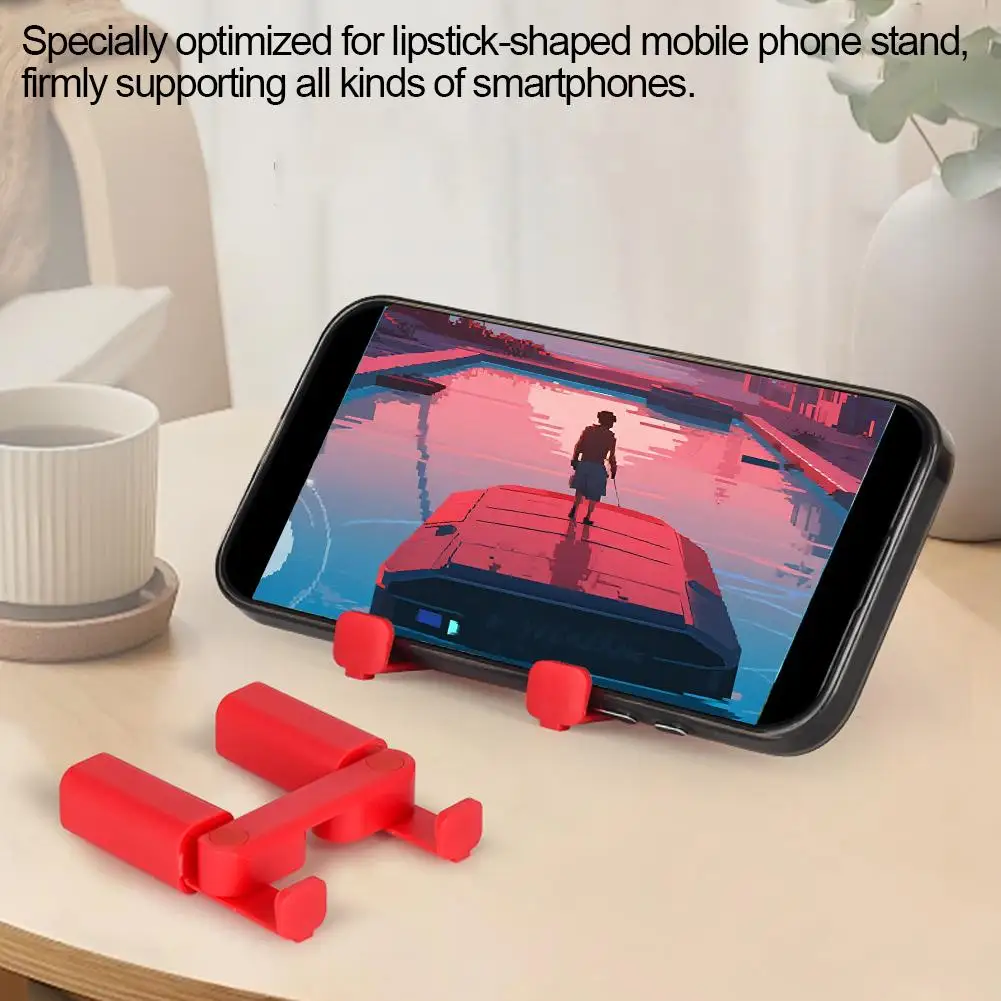 Lazy Bracket Mobile Phone Holder Lipstick Phone Holder Mini Portable Holder Bracket For Smartphone ﻿ E4H1