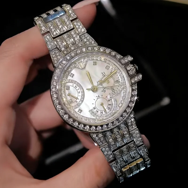 벨룩스 구리 합금 합성 지르콘 팔찌 시계 브릴리언트 하 - Luxury Watch White 리뷰 및 가격