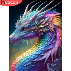 HUACAN Full Diamond Painting New Collection Dragon Mosaic Animal 5D DIY Embroidery Needlework Home Decor Gift